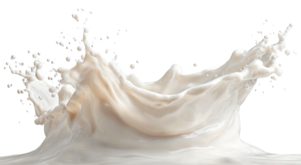 White, opaque liquid splashes forming a crown shape