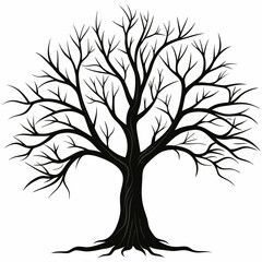 Obraz premium tree silhouette vector