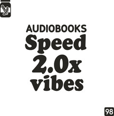 Audiobooks Speed 2.0x Vibes Vector Icon Illustration Design