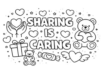 Valentine&rsquo;s Day quote coloring pages for kids featuring love and kindness messages. Perfect for February classroom activities, SEL lessons, bulletin boards, and fun holiday coloring printables for K&ndash;3