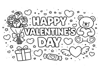 Valentine&rsquo;s Day quote coloring pages for kids featuring love and kindness messages. Perfect for February classroom activities, SEL lessons, bulletin boards, and fun holiday coloring printables for K&ndash;3