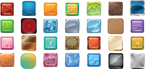 Basic Shapes Container Cards Set with Rounded Boxes and Panels, Clean Layout Design Elements Collection Vector Illustration