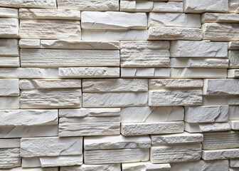 Elegant White Stone Wall Texture Background - Modern Interior Design