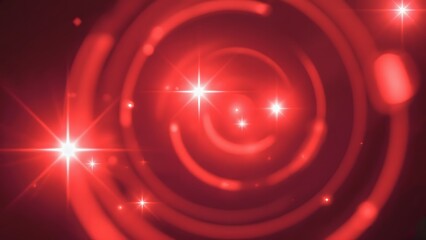 Red glowing digital circles forming futuristic technology background