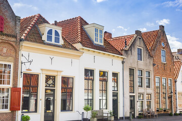 Fototapeta premium Old houses at the market square of Harderwijk, Netherlands