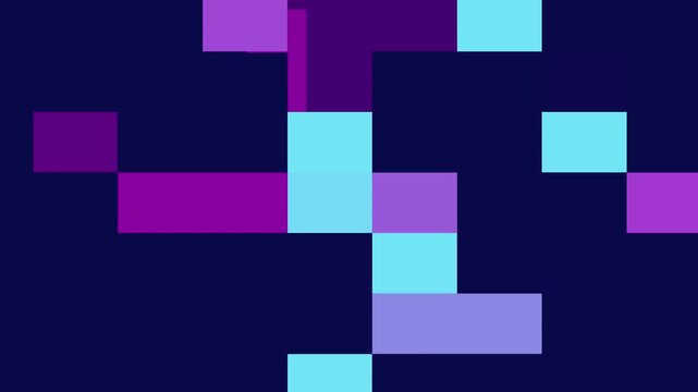 Vibrant abstract background featuring colorful geometric blocks creating a modern digital art background, 4K animation