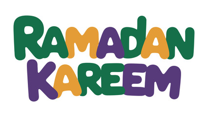 Ramadan Kareem: A vibrant and colorful design wishing a blessed Ramadan to all. Celebrating the spirit of the holy month.