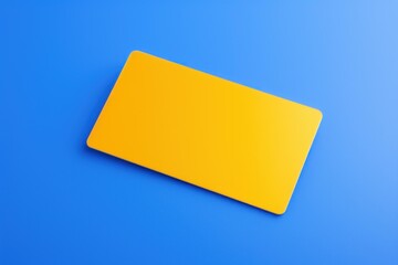 Empty yellow card offering customizable space for text or design