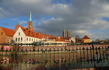 Ostrow Tumski from the bridge - Wroclaw, Poland