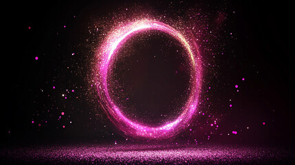 Glowing plasma ring set against a dark background, creating a futuristic, energetic, and visually striking effect ideal for sci-fi, tech, or abstract visuals.
