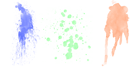 Dynamic abstract paint splatter on black vibrant ink drips colorful fluid art background texture modern creative visual