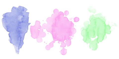 Vibrant abstract watercolor ink splatters deep blue magenta green paint Artistic liquid textures modern graphic design