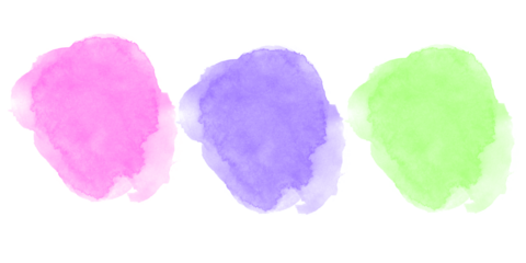 Vibrant artistic abstract digital art magenta indigo emerald green watercolor texture shapes on deep black background