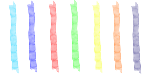 Vibrant Rainbow Spectrum Abstract Vertical Organic Shapes on Black Modern Digital Art Design Textured Energy Flow Tech