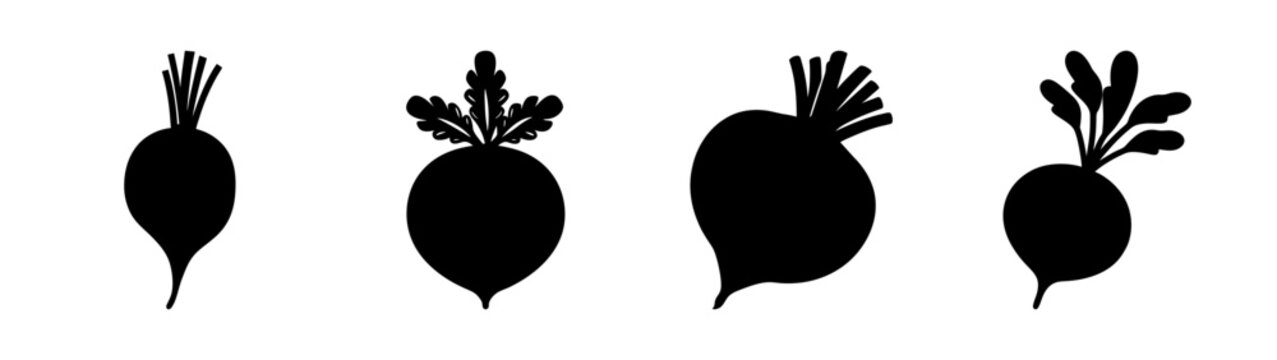Illustration of four beets