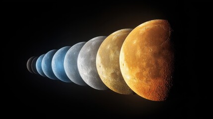 The lunar cycle reflects a natural 29.5-day rhythm of changing moon phases that influences tides, ecosystems, and human traditions.