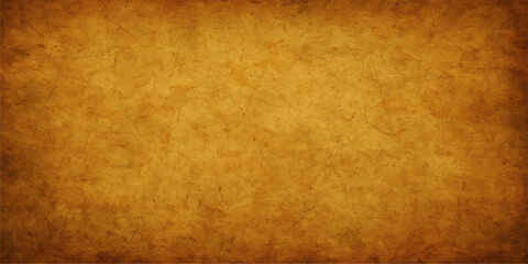 Aged vintage parchment background featuring a stained brown grunge paper texture with a worn antique design and rough sepia tones for a blank ancient page backdrop
