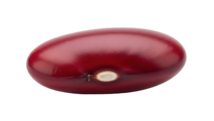 Shiny red kidney bean isolated PNG on transparent background, nutritious legume for healthy eating and vegetarian cuisine