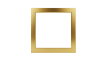 Elegant gold picture frame PNG isolated on transparent background, decorative element for graphic design and photo editing projects