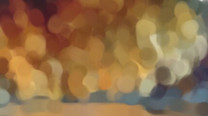 Warm golden bokeh abstract background with soft defocused lights and autumn tones
