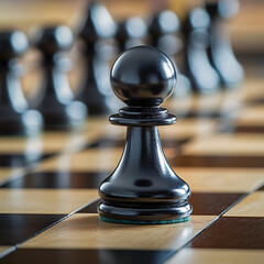 Strategic chess move chessboard still life indoor close-up tension in competition