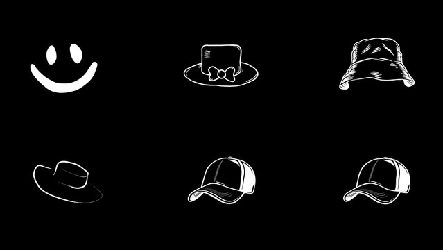 Animated Stickers Hats