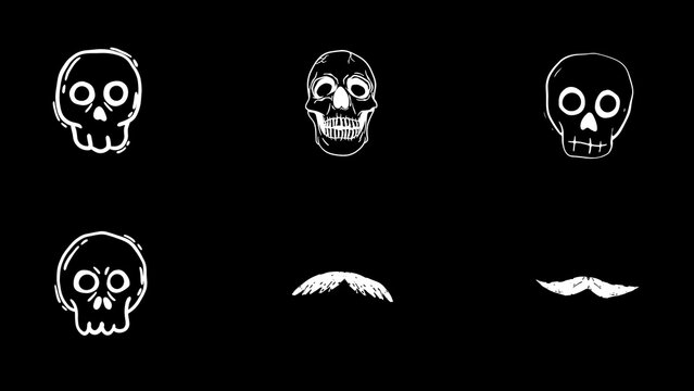 Animated Stickers Skulls