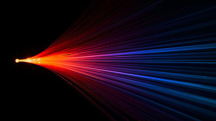 Vibrant Light Trails in Abstract Digital Art