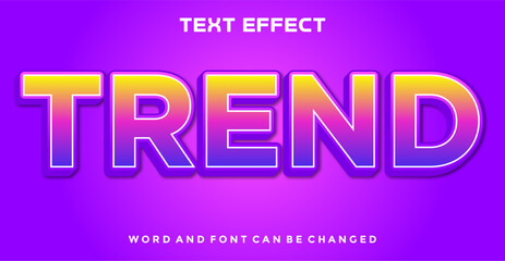 Trend editable text effect