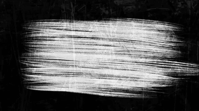 The surface is shaded with thin lines with a pencil by hand with particles of noise, a black and white background with fast animation.