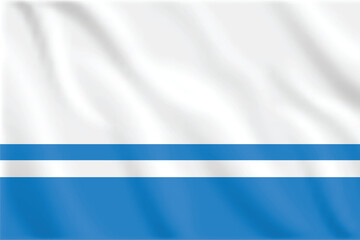 Fototapeta premium 3d illustration waving flag of Altai. Vector flag of Altai. Symbol of Altai.