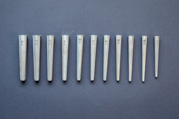 close up of lots of parts for transplantation of the joints of the leg