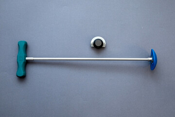 close up of lots of parts for transplantation of the joints of the leg