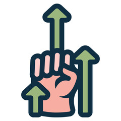 motivational hand fist icon