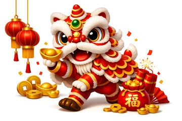 Fototapeta premium chinese new year of dragon 3d