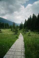 Mountain scenery at Prebersee in Lungau region, Salzburg Land, Austria