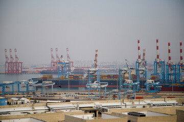 cranes in port
