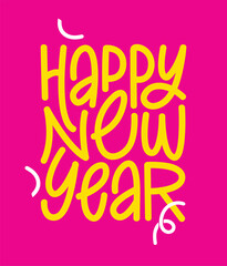 Flat design fireworks happy new year 2026