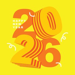 Stylish 2026 new year celebration vector background