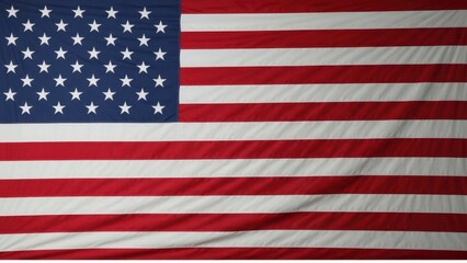 Fototapeta premium Full frame close-up of a vibrant American flag.