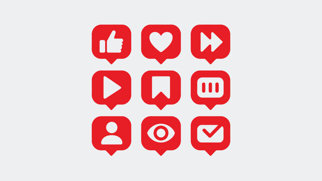 Social media icons for business communication
