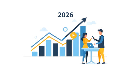 Business Growth and Innovation in 2026 Concept Illustration
