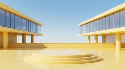 Geometric line architectural landscape design