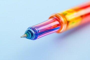 Colorful ink pen close-up artistic photography studio setting macro view vibrant design elements for creative projects