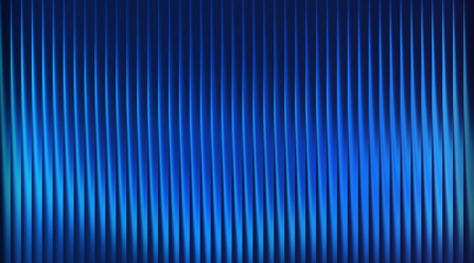 Fototapeta premium Vertical blue light beams forming a gradient background with a futuristic and abstract