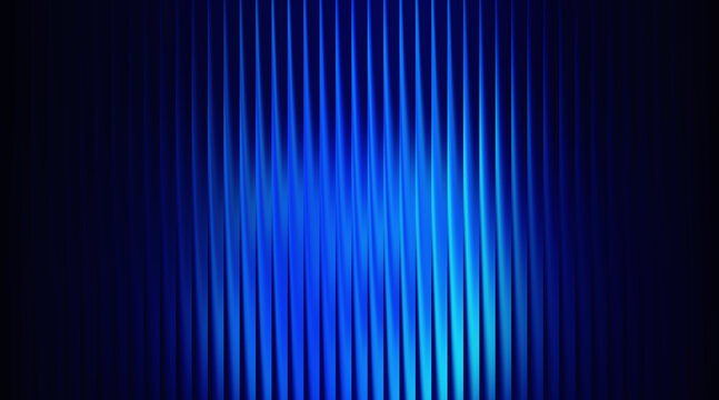 Vertical blue light beams on a dark background with a gradient glow in the center