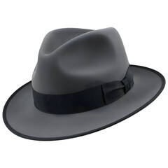 Elegant black fedora hat with wide brim and ribbon band perfect for formal occasions and stylish outfits.
