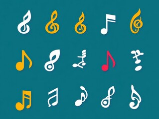 Melodic exploration of musical notes digital art graphic design creative environment abstract viewpoint art concept