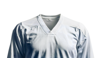 Sweaty white sports jersey