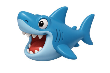 Realistic Plastic Shark Model Isolated for Marine Life Learning Concepts